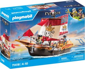 Playmobil 71418 chaloupe pirate flottante à voiles mobiles