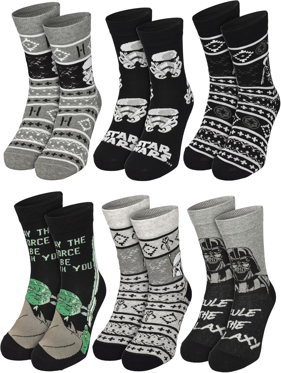 Calendrier de l'Avent Star Wars avec 12 paires de chaussettes homme, taille 40 à 45 – Image 4