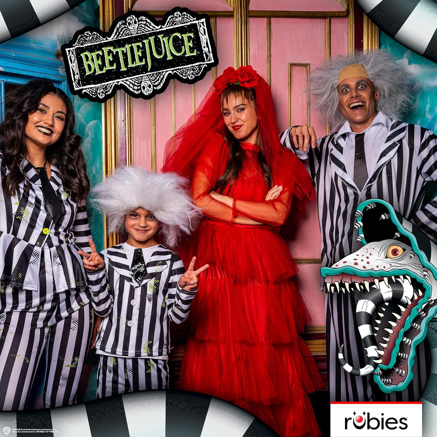 Costume Beetlejuice noir et blanc homme adulte XL Rubie's – Image 6