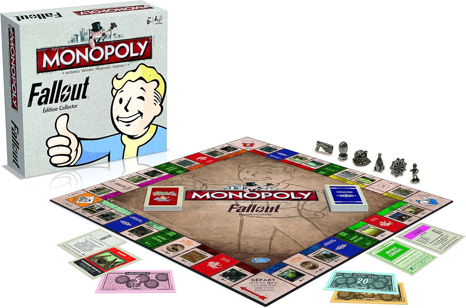 Monopoly Fallout version française avec 6 pions collector en métal