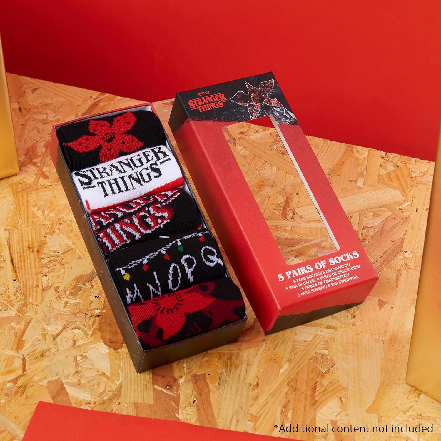 Chaussettes Stranger Things femme et ado, taille 35-41, Multi Noir – Image 2