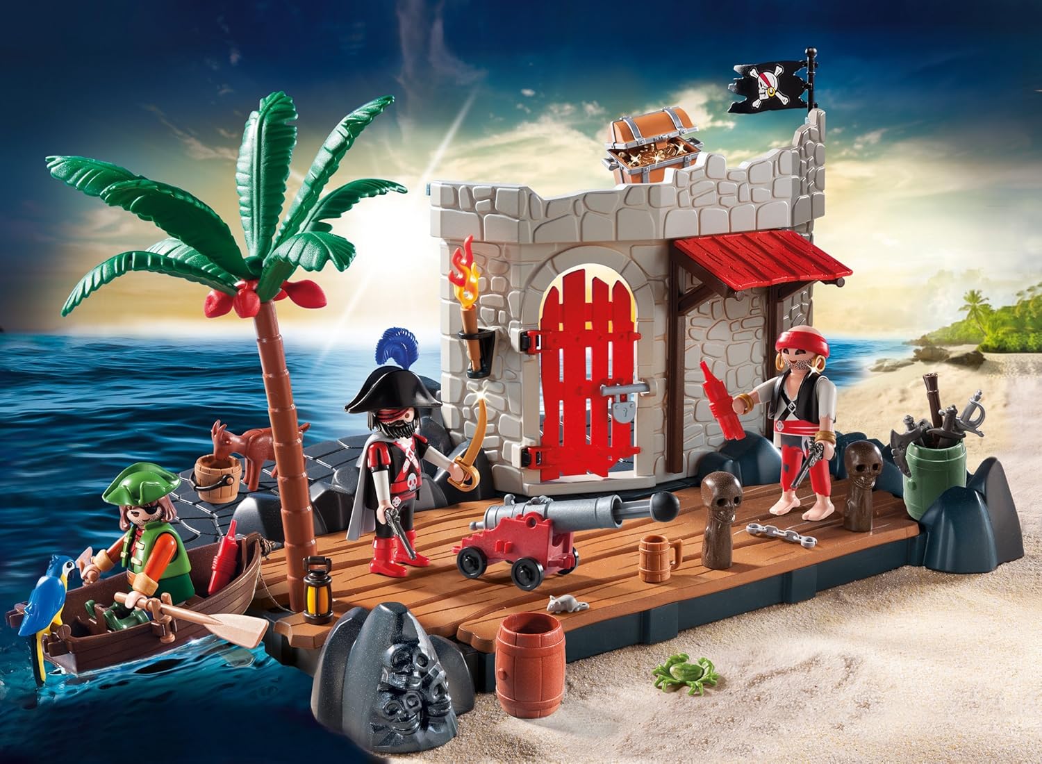 Forteresse Pirates Playmobil 6146 avec barque flottante – Image 2