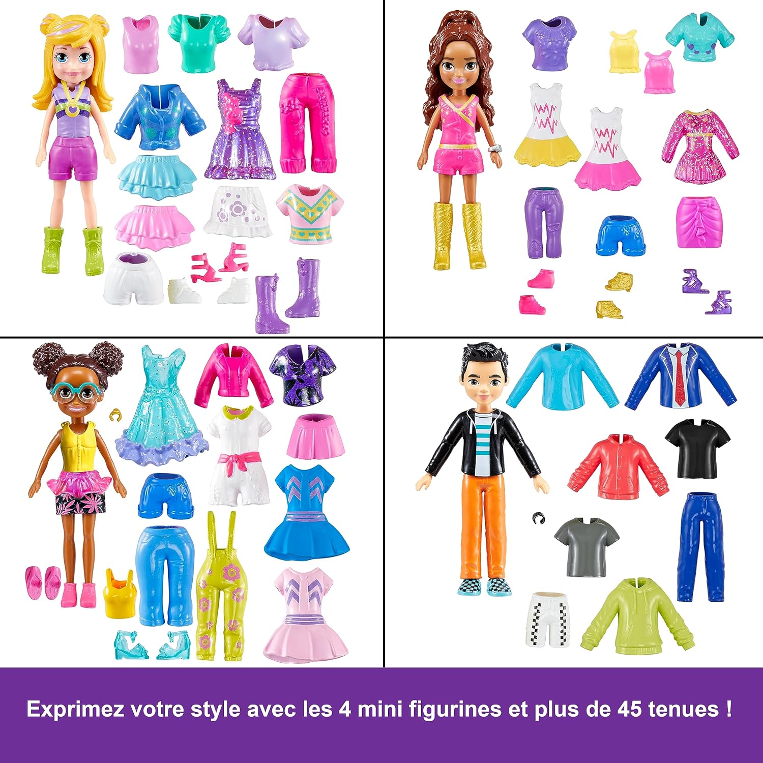 Polly Pocket Stranger Things coffret Sparkle Cove, mini-figurines 8 cm et plus de 45 pièces – Image 3