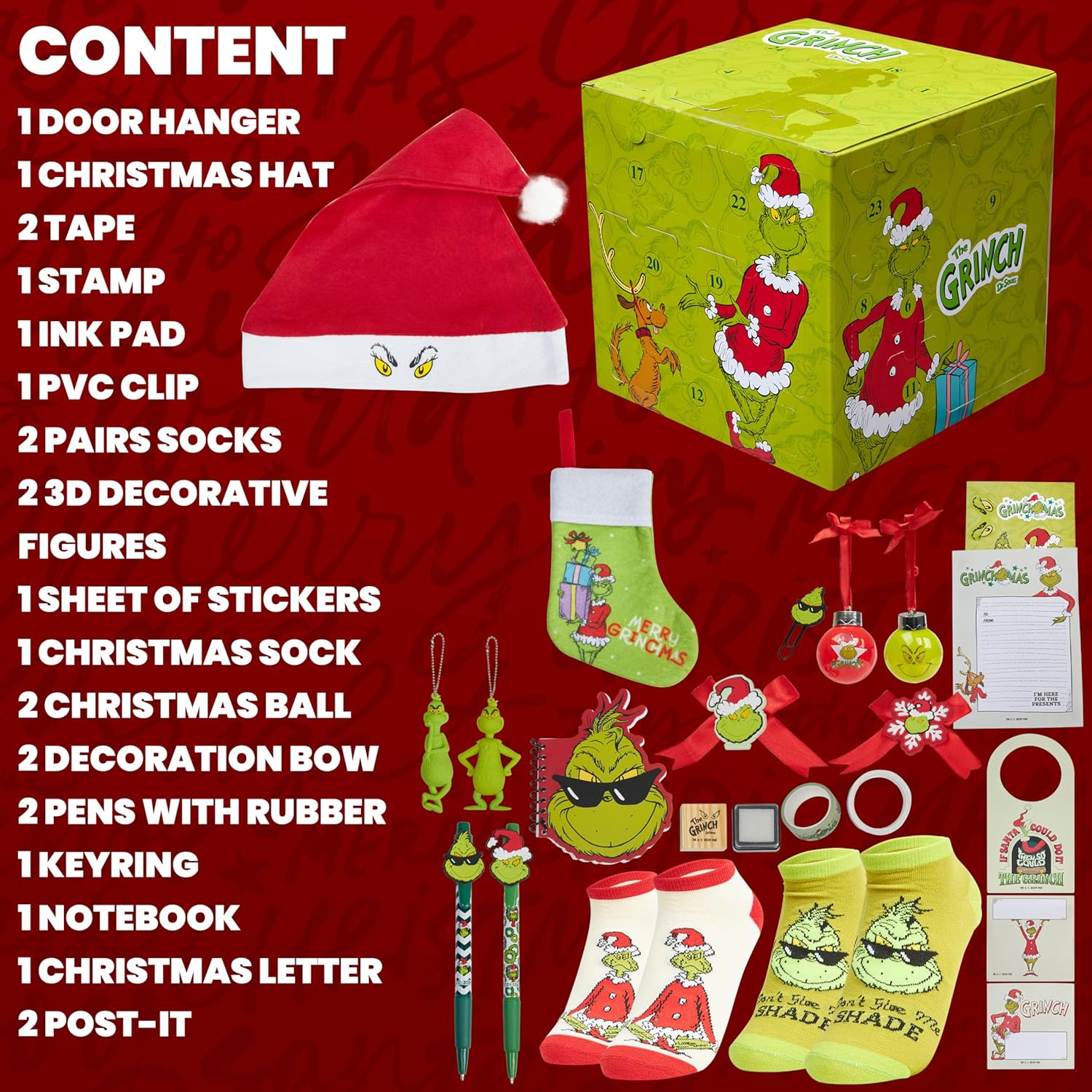 Calendrier de l'Avent The Grinch 2025 avec 24 surprises – Image 2