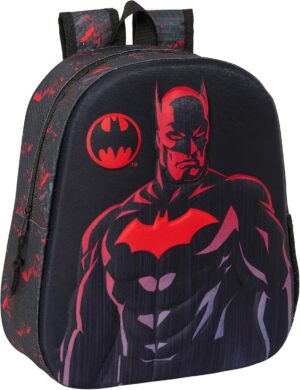Sac à dos Batman noir adaptable au chariot pour enfant