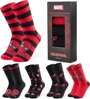 Coffret Marvel Deadpool de 5 paires de chaussettes homme 39-44