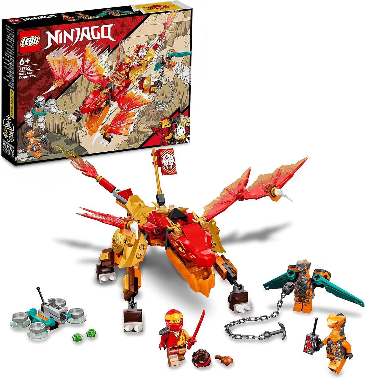 Dragon de feu évolutif de Kai LEGO Ninjago avec guerriers serpents – Image 2