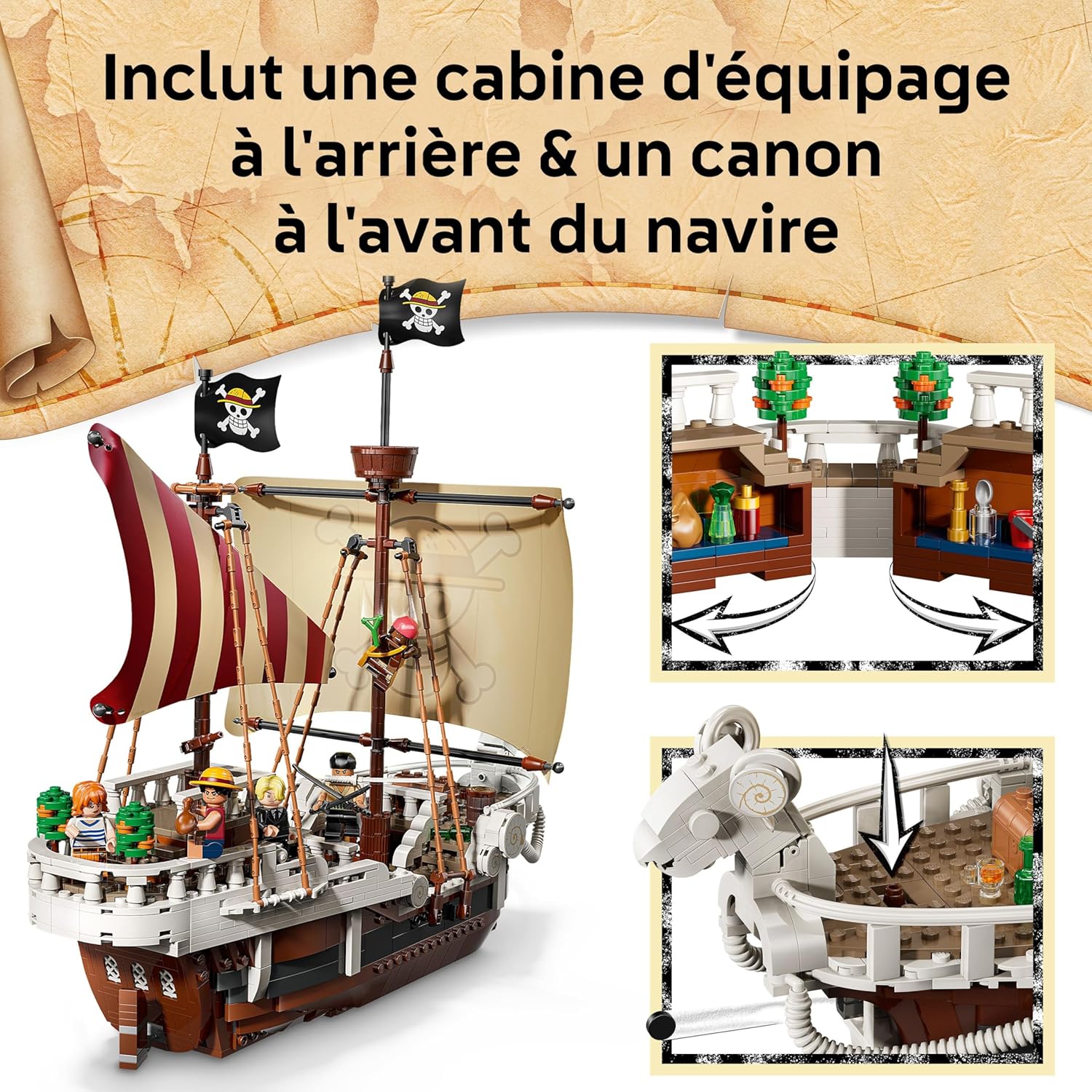LEGO One Piece Vogue Merry avec 5 minifigurines Luffy, Zoro et Nami 75639 – Image 4