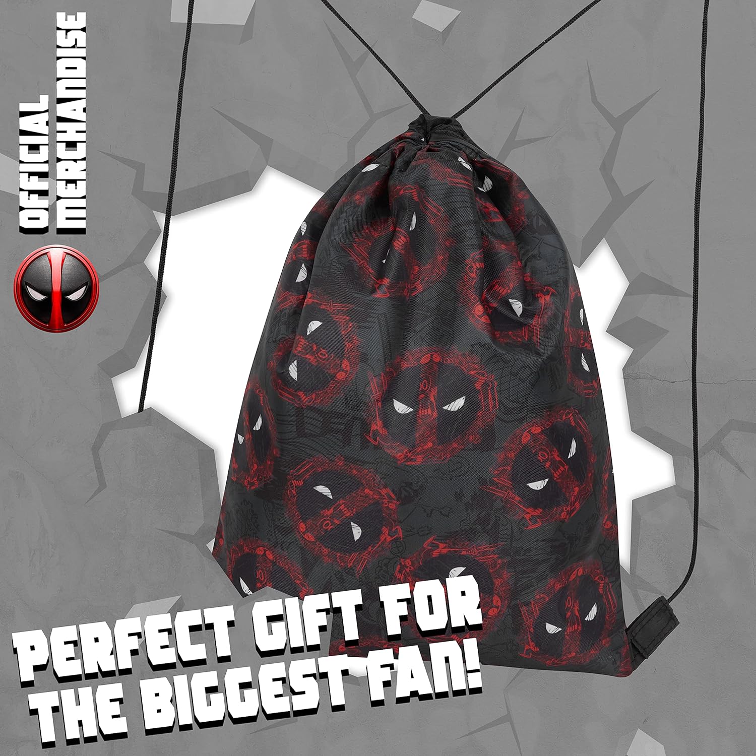 Sac à cordon enfant Marvel Deadpool pour sport et piscine – Image 2