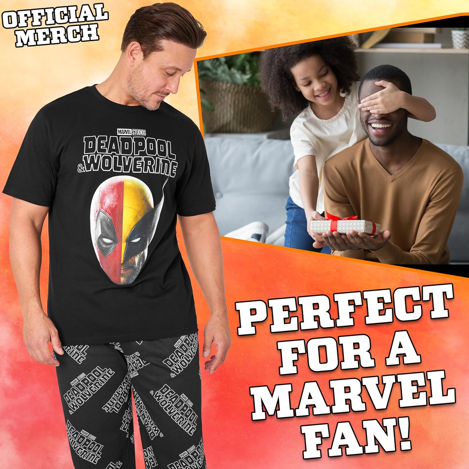 Pyjama homme Marvel Deadpool & Wolverine avec pantalon long – Image 2