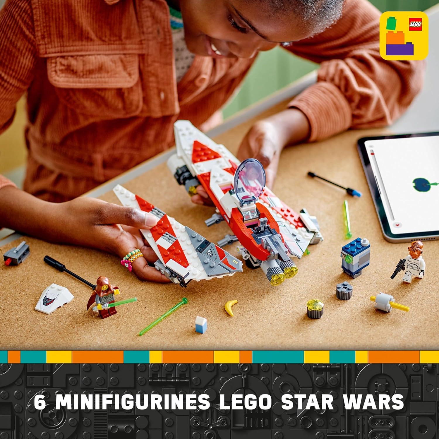 Jedi Bob LEGO Star Wars, chasseur stellaire à construire 75388 – Image 6
