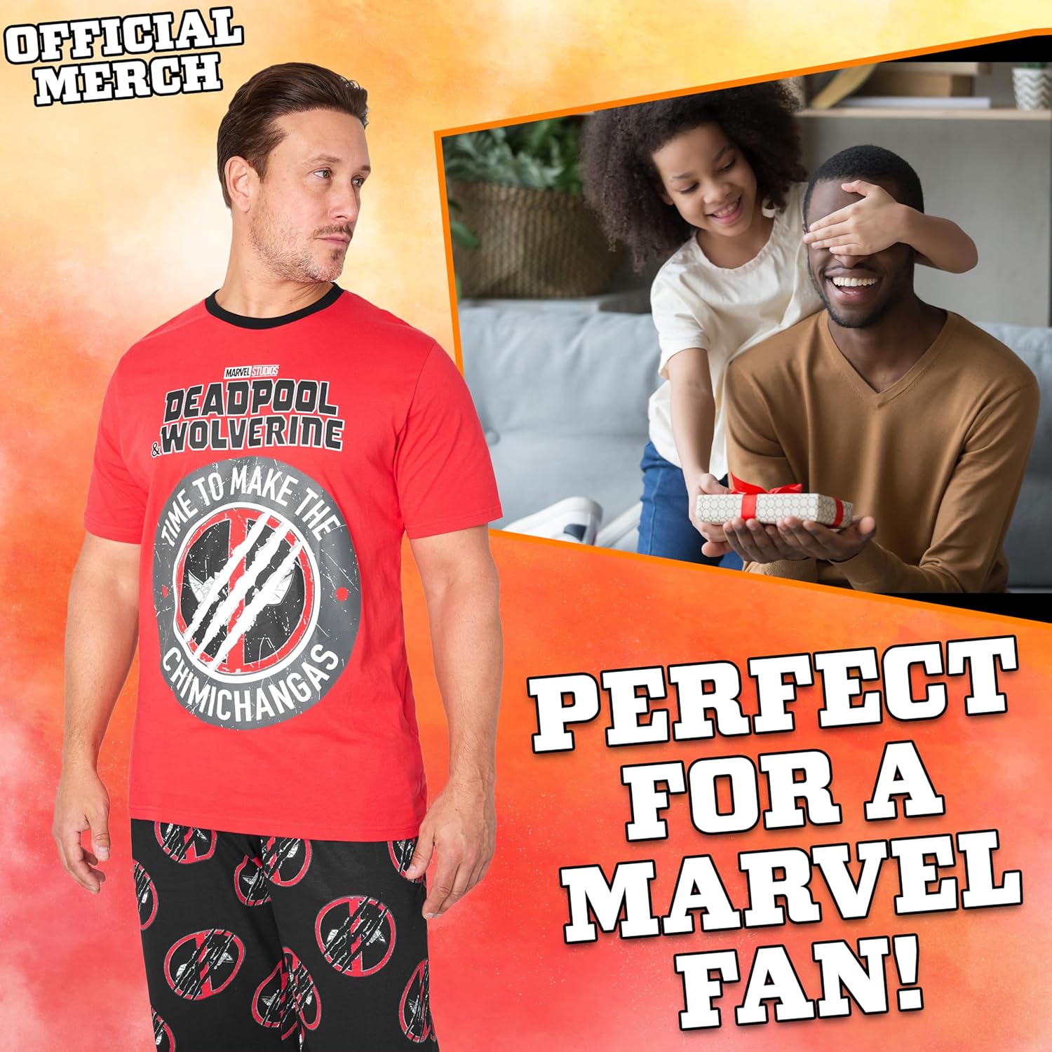 Ensemble pyjama hiver homme Marvel Deadpool et Wolverine – Image 2