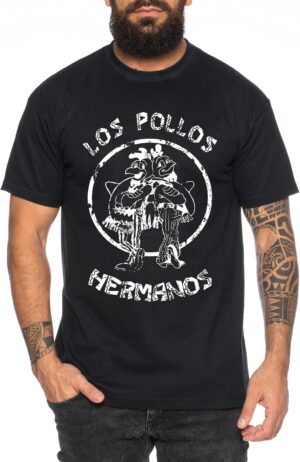 T-shirt homme Breaking Bad Heisenberg Los Pollos en 100 % coton