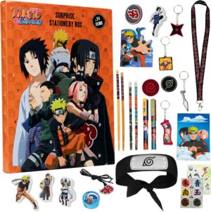 Calendrier de l’Avent Naruto 2025 avec 24 surprises papeterie orange