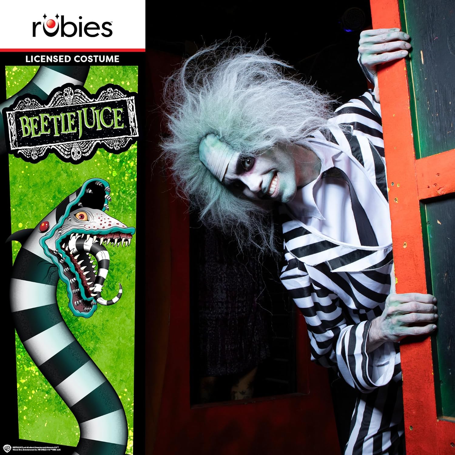 Costume Beetlejuice noir et blanc homme adulte XL Rubie's – Image 4