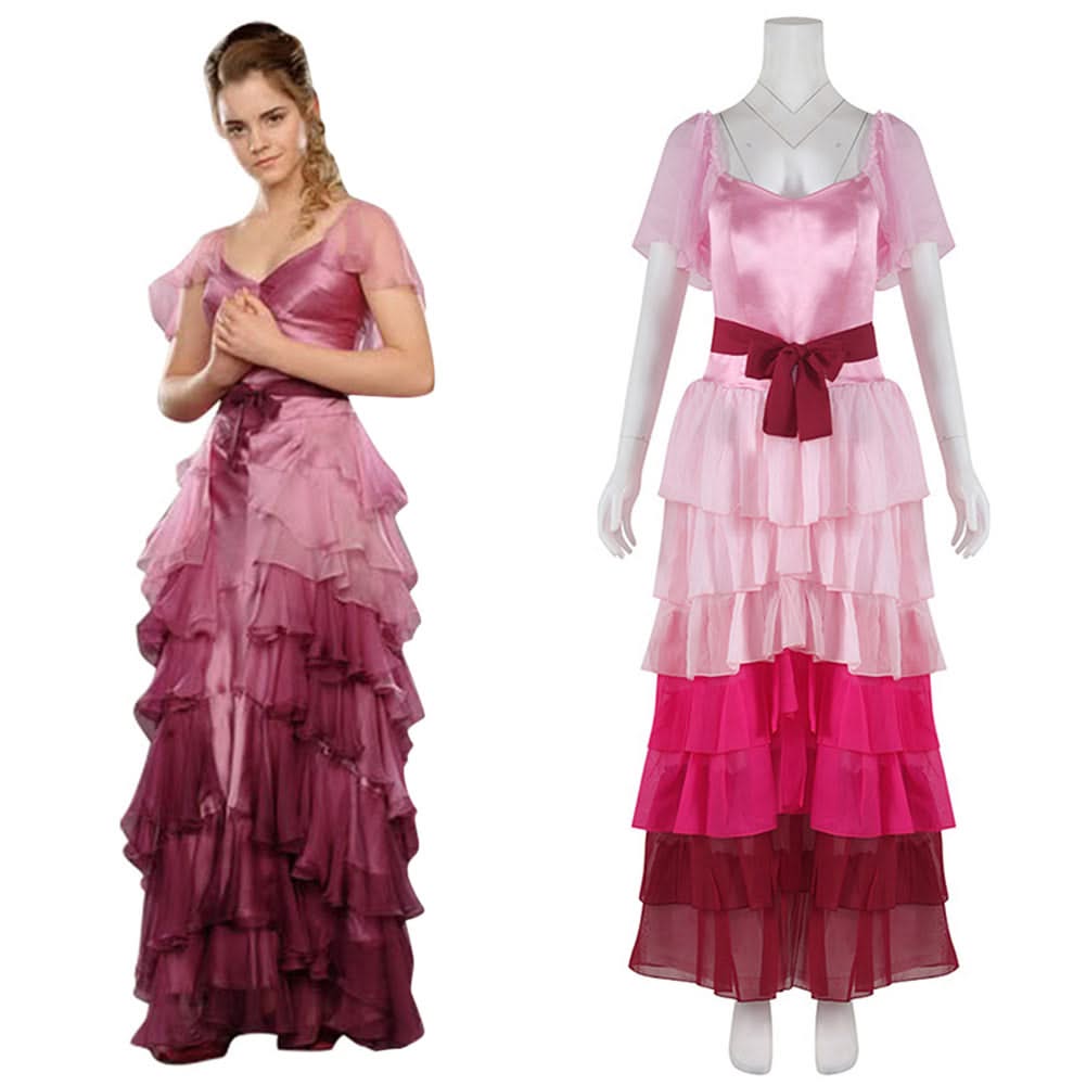 Costume cosplay Hermione Granger robe rose Harry Potter 4 – Image 3