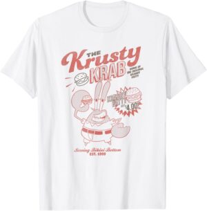 T-shirt Mr. Krabs Krusty Krab SpongeBob SquarePants Femme ou Homme