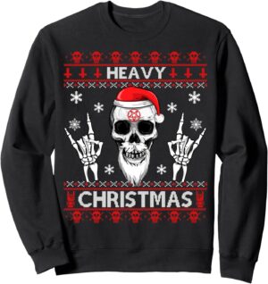 Sweatshirt Deadpool tête de mort de Noël avec bonnet