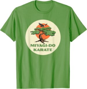 T-shirt Cobra Kai logo dojo Miyagi-Do et bonsaï Eagle Fang