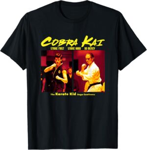 T-shirt poster Cobra Kai, la saga continue