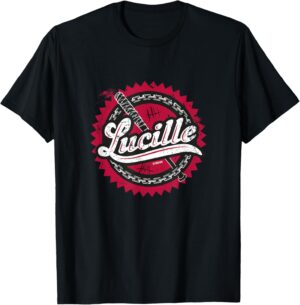 T-shirt Lucille The Walking Dead noir, blanc ou vert kaki chiné