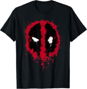 T-shirt Deadpool Splatter Icon Marvel, coupe classique