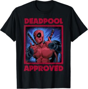T-shirt Marvel Deadpool Approved by Deadpool, coupe classique