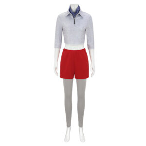 Costume cosplay Eleven gris et rouge