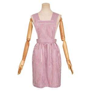 Costume cosplay Nancy tablier rose à rayures