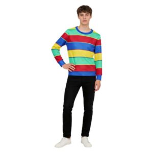 Haut à Rayures Arc-en-Ciel Derek - Stranger Things Saison 5 Cosplay