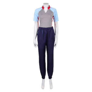 Costume Cosplay Eleven Stranger Things Saison 5 Tenue Grise et Bleue
