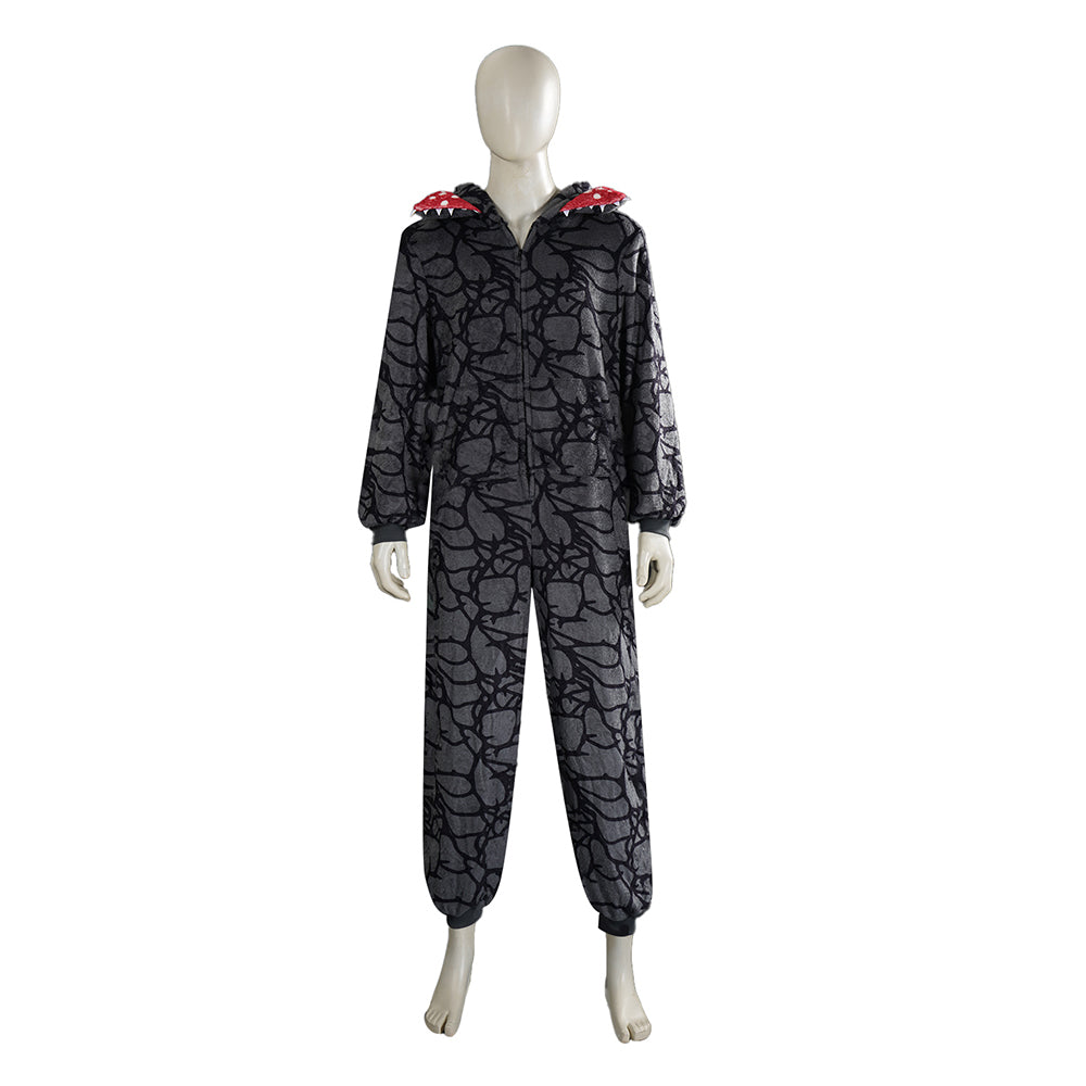Pyjama combinaison Demogorgon gris adulte et enfant – Image 3