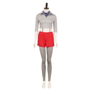 Costume cosplay Eleven gris et rouge
