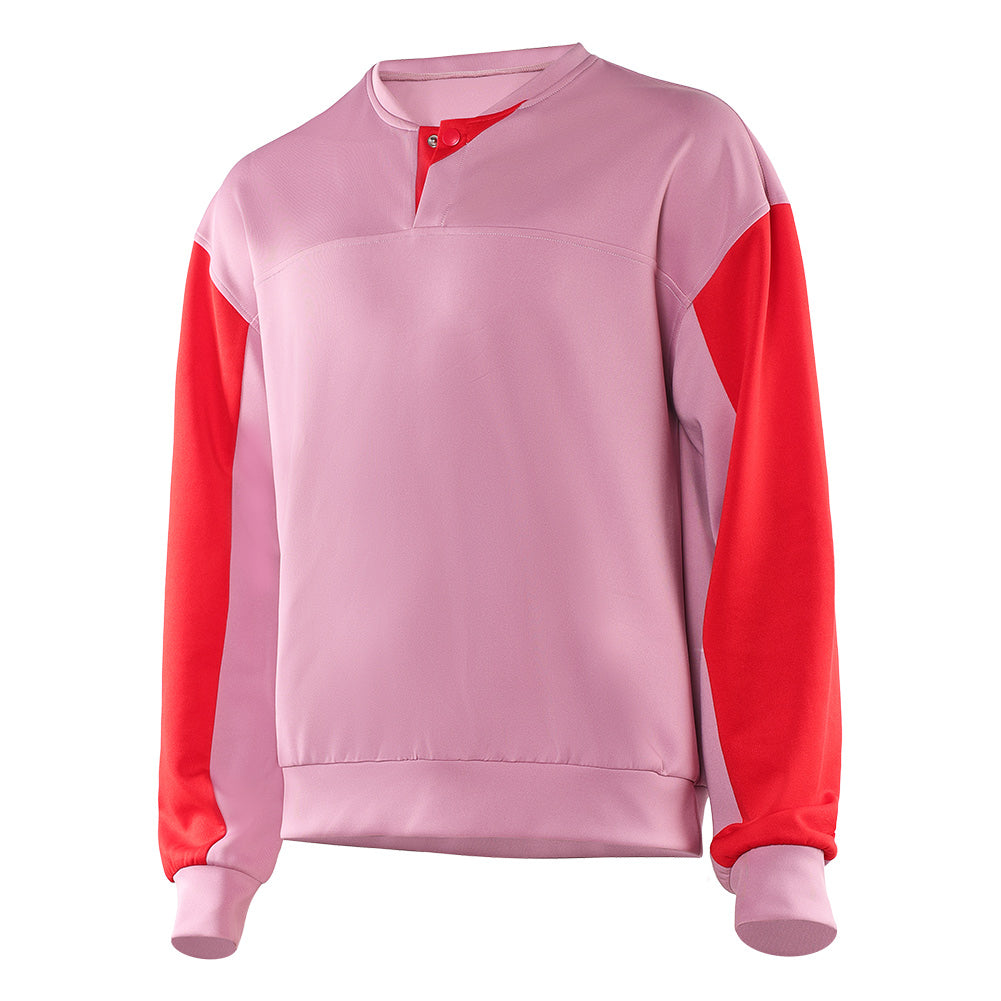 Sweat-shirt cosplay Steve Harrington - Stranger Things Saison 5 Rose et Rouge – Image 3