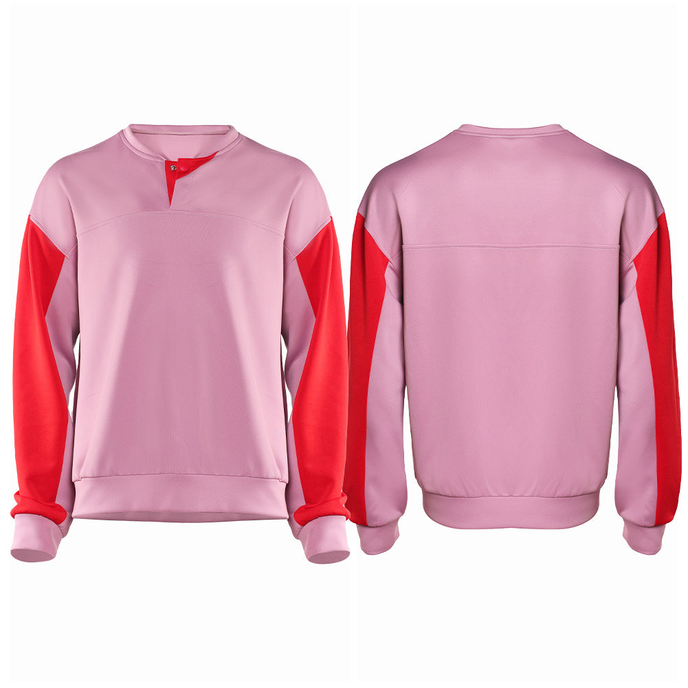 Sweat-shirt cosplay Steve Harrington - Stranger Things Saison 5 Rose et Rouge – Image 8