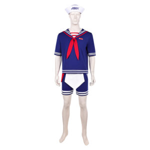 Costume Cosplay Steve Harrington Scoops Ahoy Tenue Bleue Stranger Things