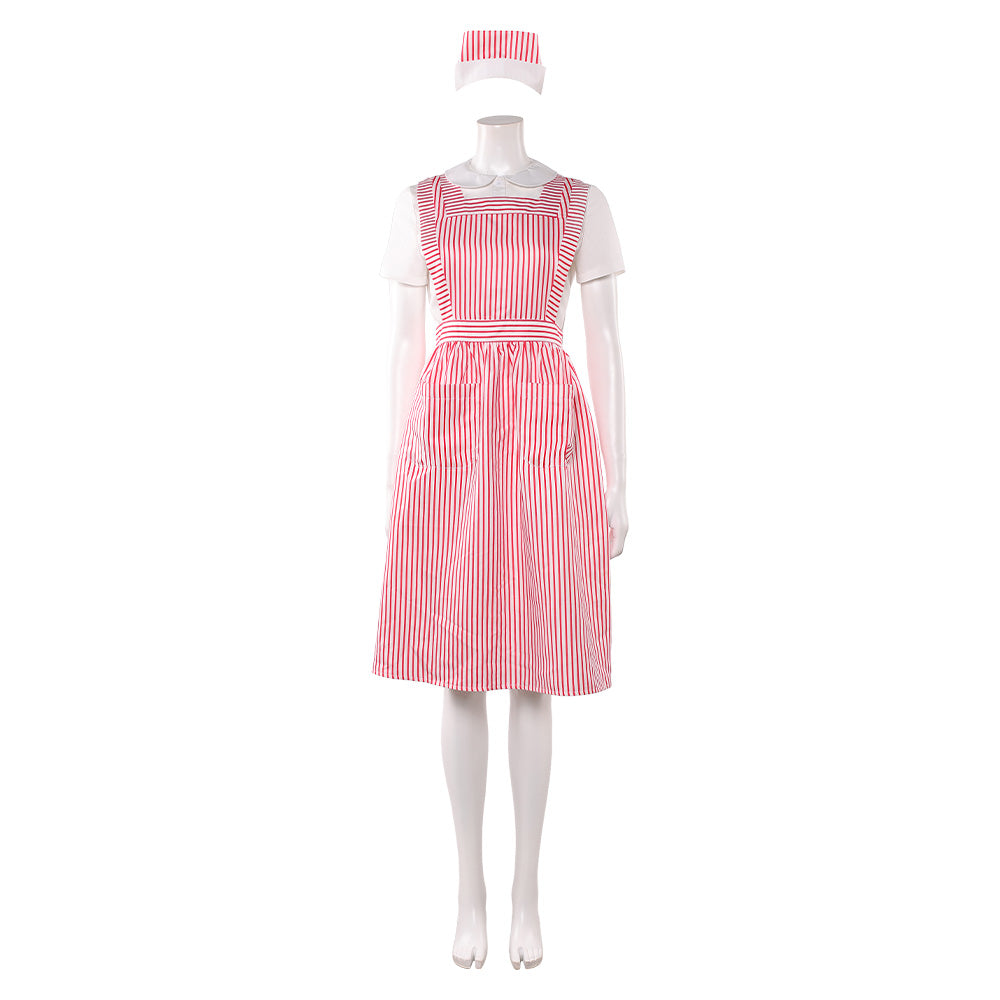 Costume cosplay infirmière rose Nancy/Vickie Stranger Things Saison 5