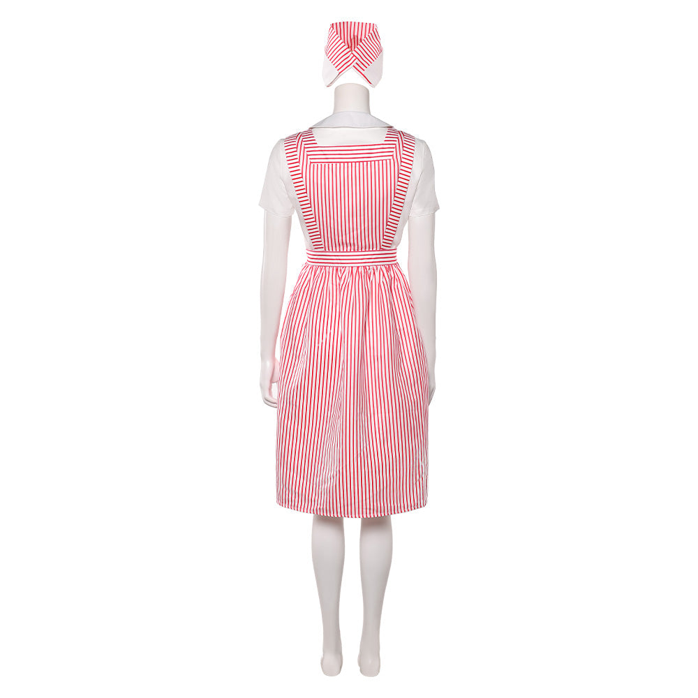Costume cosplay infirmière rose Nancy/Vickie Stranger Things Saison 5 – Image 2