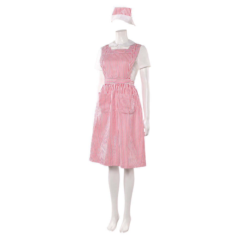 Costume cosplay infirmière rose Nancy/Vickie Stranger Things Saison 5 – Image 3